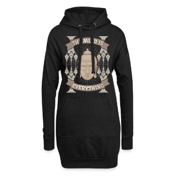Bouddhisme Méditation Bouddha-Conception Spiritualité - Sweat-shirt à capuche long Femme - noir - Devant