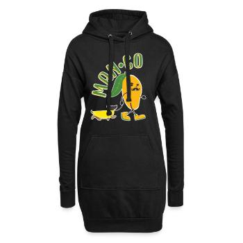 Drôle de teckel mangue - Cool Man Go Design - Sweat-shirt à capuche long Femme - noir - Devant