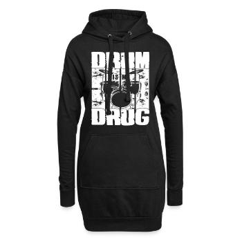 Drum Is My Drug Drum Set For Percussionists Gifts - Hoodie-Kleid - Schwarz - Vorne