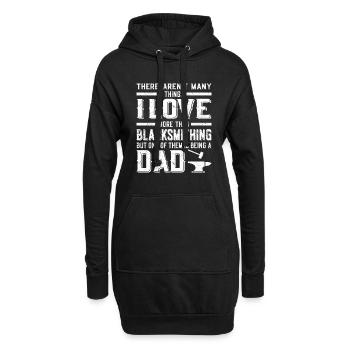 Schmieden Vatertag | Schmied Handwerker Geschenke - Hoodie-Kleid - Schwarz - Vorne