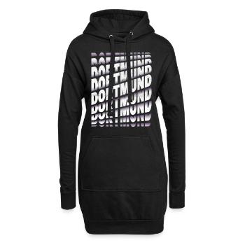 Dortmund Allemagne City Font Skyline Accueil - Sweat-shirt à capuche long Femme - noir - Devant
