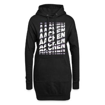 Aachen Deutschland Stadt Schrift Skyline Heimat - Hoodie-Kleid - Schwarz - Vorne