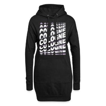 Cologne Cologne Allemagne City Font Skyline - Sweat-shirt à capuche long Femme - noir - Devant