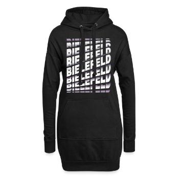 Bielefeld Deutschland Stadt Schrift Skyline Heimat - Hoodie-Kleid - Schwarz - Vorne