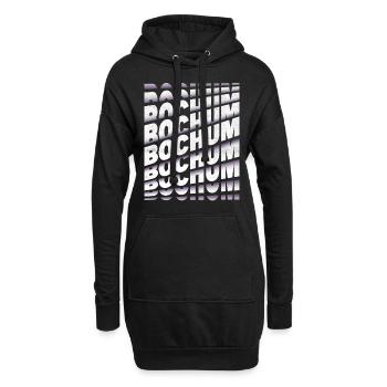 Bochum Deutschland Stadt Schrift Skyline Heimat - Hoodie-Kleid - Schwarz - Vorne