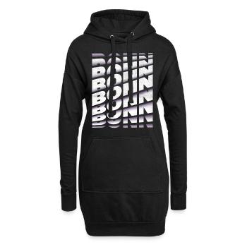 Bonn Deutschland Stadt Schrift Skyline Heimat - Hoodie-Kleid - Schwarz - Vorne