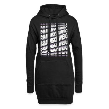 Braunschweig Deutschland Stadt Schrift Skyline - Hoodie-Kleid - Schwarz - Vorne