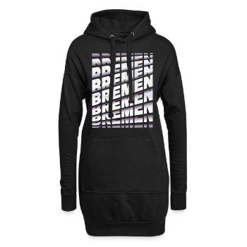 Brême Allemagne City Font Skyline Accueil - Sweat-shirt à capuche long Femme - noir - Devant