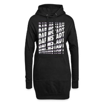 Darmstadt Deutschland Stadt Schrift Skyline Heimat - Hoodie-Kleid - Schwarz - Vorne