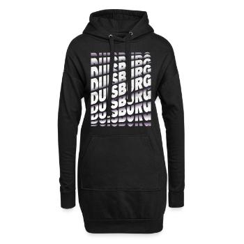 Duisburg Deutschland Stadt Schrift Skyline Heimat - Hoodie-Kleid - Schwarz - Vorne