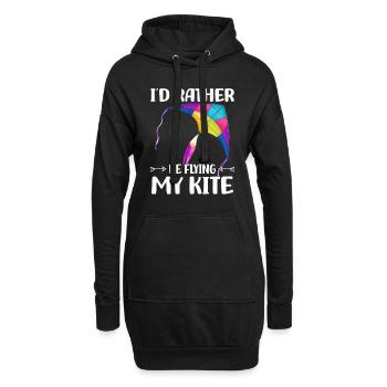 Drachen steigen lassen | Drachensteigen Geschenke - Hoodie-Kleid - Schwarz - Vorne