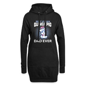 Papa cochon d’Inde - Sweat-shirt à capuche long Femme - noir - Devant