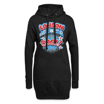 Londres Angleterre, Royaume-Uni Dire Londres-cool - Sweat-shirt à capuche long Femme - noir - Devant