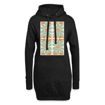 Jugendstil, Arts & Crafts, Aesthetic, Vintage-1900 - Hoodie-Kleid - Schwarz - Vorne