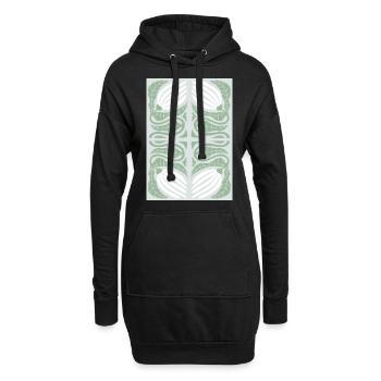 Jugendstil, Arts & Crafts, Aesthetic, Vintage-1900 - Hoodie-Kleid - Schwarz - Vorne