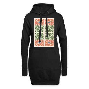 Jugendstil, Arts & Crafts, Aesthetic, Vintage-1900 - Hoodie-Kleid - Schwarz - Vorne