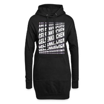 Gelsenkirchen Deutschland Stadt Schrift Skyline - Hoodie-Kleid - Schwarz - Vorne