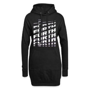 Fürth Germany City Font Skyline Home - Hoodie Dress - black - Front