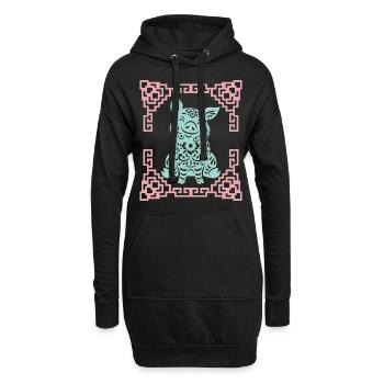Année du Cochon, horoscope chinois Chine - Sweat-shirt à capuche long Femme - noir - Devant