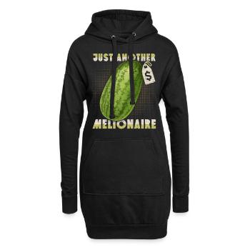 Pastèque drôle en disant Pun, Melionaire - Sweat-shirt à capuche long Femme - noir - Devant