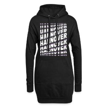 Hanover Allemagne City Font Skyline Accueil - Sweat-shirt à capuche long Femme - noir - Devant