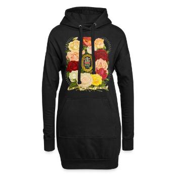 IHS Jesus Jesus Christus vintage-Rosenmotiv Spruch - Hoodie-Kleid - Schwarz - Vorne