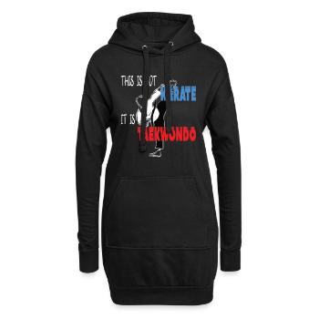 C’est le Taekwondo Cool Arts Martiaux Coréens - Sweat-shirt à capuche long Femme - noir - Devant
