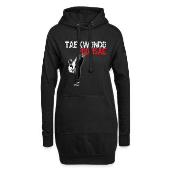 Cool Taekwondo Poomsae Blackbelt Uniform - Hoodie-Kleid - Schwarz - Vorne
