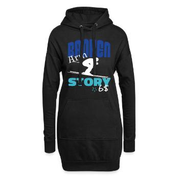 Broken Arm Story Fun Ski Descente Sports - Sweat-shirt à capuche long Femme - noir - Devant