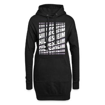 Hildesheim Allemagne City Font Skyline - Sweat-shirt à capuche long Femme - noir - Devant