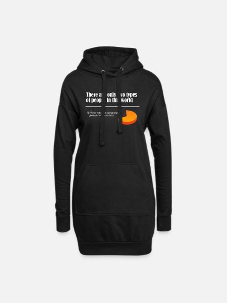 Two Types of People Extrapolate Incomplete Data - Hoodie-Kleid - Schwarz