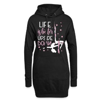 Acrobate aérienne - Yoga aérien et acrobatie aérienne sur soie - Sweat-shirt à capuche long Femme - noir - Devant