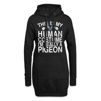 Lustig Taubenzüchter & Tauben Flüsterer Brieftaube - Hoodie-Kleid - Schwarz - Vorne