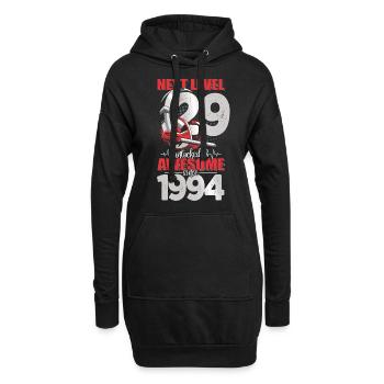 Level Unlocked 29 Jahre alt 1994 Headset Gaming - Hoodie-Kleid - Schwarz - Vorne