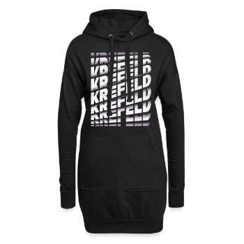Krefeld Allemagne City Font Skyline Accueil - Sweat-shirt à capuche long Femme - noir - Devant