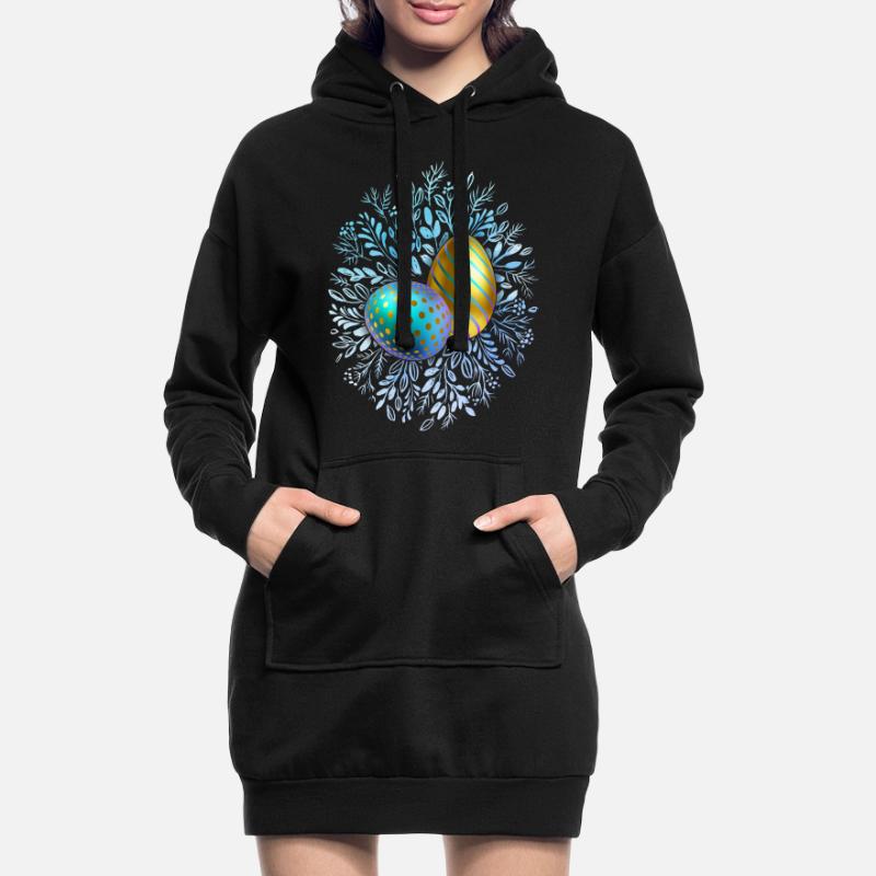 Happy Easter, Easter Eggs, 3D Design Egg Hoodie Dress