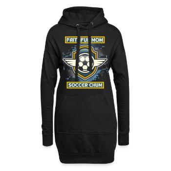 Soccer Mom, lustiger Spruch, Fußball-Mama - Hoodie-Kleid - Schwarz - Vorne