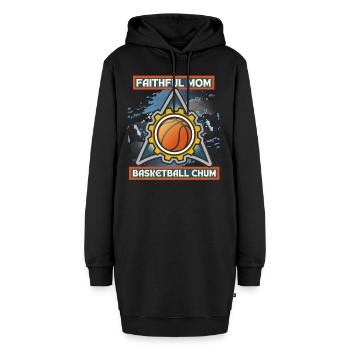 Basketball Mom, lustiger Spruch, Basketball-Mama - Hoodie-Kleid - Schwarz - Vorne