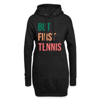 Funny Tennis Art pour les femmes Hommes Joueur de tennis Lover - Sweat-shirt à capuche long Femme - noir - Devant
