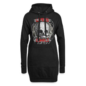 Drôle de dire que la vie est compliquée, crâne - Sweat-shirt à capuche long Femme - noir - Devant