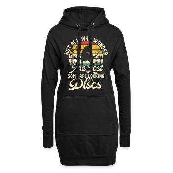 Lustiges Disc Golf & Ultimate Frisbee Spieler - Hoodie-Kleid - Schwarz - Vorne