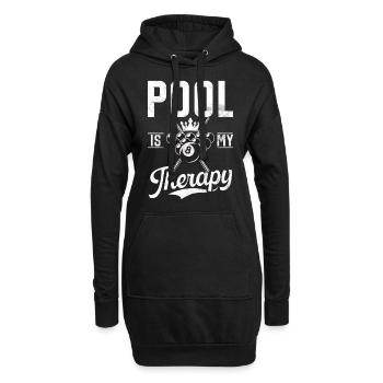 Billard Lustiger Spruch & Herren Snooker Design - Hoodie-Kleid - Schwarz - Vorne