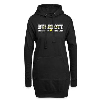 Ruhrpott Dortmund Meine Stadt meine Liebe Herz - Hoodie-Kleid - Schwarz - Vorne