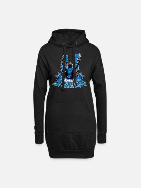 Hamburg ein Leben lang - Hoodie-Kleid - Schwarz