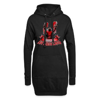 Berlin ein Leben lang - Hoodie-Kleid - Schwarz - Vorne