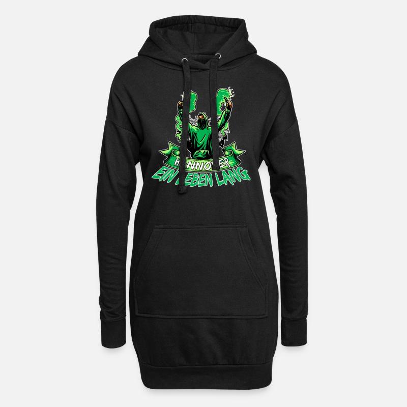 Hannover ein Leben lang - Hoodie-Kleid - Schwarz