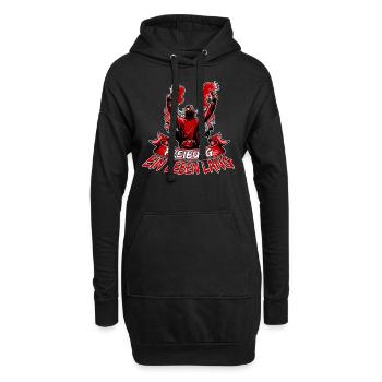 Freiburg ein Leben lang - Hoodie-Kleid - Schwarz - Vorne