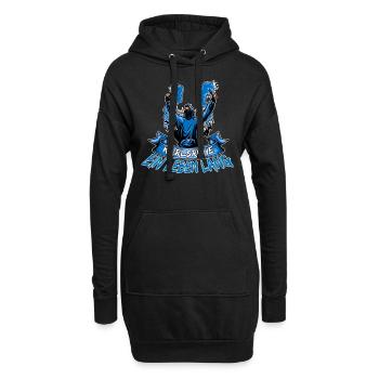 Karlsruhe ein Leben lang - Hoodie-Kleid - Schwarz - Vorne