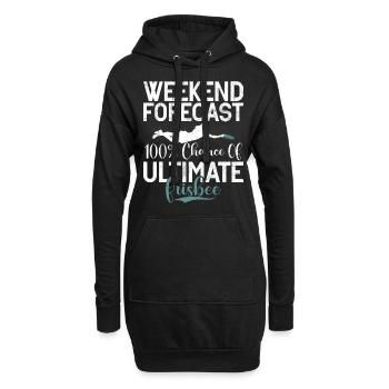 Ultimate Frisbee & Disc Golf Frisbee Design - Hoodie-Kleid - Schwarz - Vorne