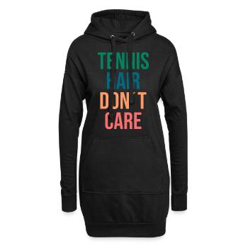 Drôle de citation de tennis Femmes Hommes Joueur de tennis Amant - Sweat-shirt à capuche long Femme - noir - Devant
